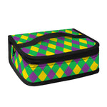 Mardi Gras Plaid Pattern Print Small Lunch Bag