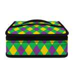 Mardi Gras Plaid Pattern Print Small Lunch Bag