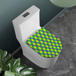 Mardi Gras Plaid Pattern Print Toilet Lid Cover