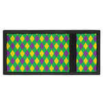Mardi Gras Plaid Pattern Print Trifold Wallet