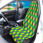 Mardi Gras Plaid Pattern Print Waterproof Car Seat Cover