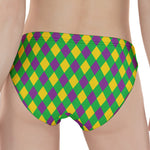 Mardi Gras Plaid Pattern Print Women's Panties