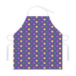 Mardi Gras Polka Dot Pattern Print Adjustable Apron
