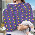 Mardi Gras Polka Dot Pattern Print Baby Seat Cover