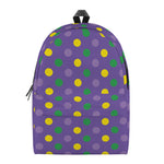 Mardi Gras Polka Dot Pattern Print Backpack