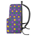 Mardi Gras Polka Dot Pattern Print Backpack