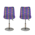 Mardi Gras Polka Dot Pattern Print Bar Stool Covers