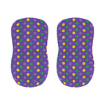 Mardi Gras Polka Dot Pattern Print Bar Stool Covers