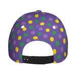 Mardi Gras Polka Dot Pattern Print Baseball Cap