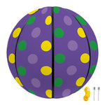 Mardi Gras Polka Dot Pattern Print Basketball