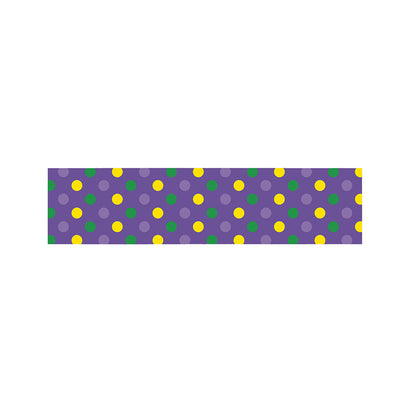 Mardi Gras Polka Dot Pattern Print Bed Runner