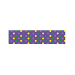 Mardi Gras Polka Dot Pattern Print Bed Runner