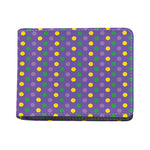 Mardi Gras Polka Dot Pattern Print Bifold Wallet