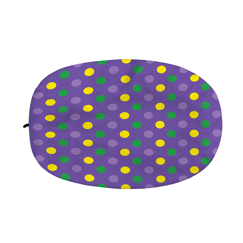 Mardi Gras Polka Dot Pattern Print Car Side Mirror Covers