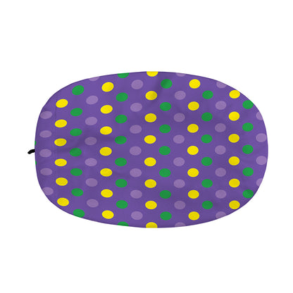 Mardi Gras Polka Dot Pattern Print Car Side Mirror Covers