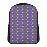 Mardi Gras Polka Dot Pattern Print Casual Backpack
