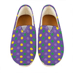 Mardi Gras Polka Dot Pattern Print Casual Shoes
