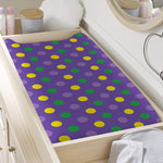 Mardi Gras Polka Dot Pattern Print Changing Pad Cover