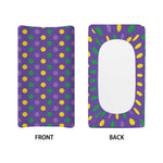 Mardi Gras Polka Dot Pattern Print Changing Pad Cover