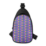 Mardi Gras Polka Dot Pattern Print Chest Bag