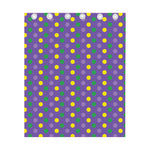 Mardi Gras Polka Dot Pattern Print Curtain