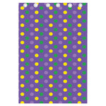 Mardi Gras Polka Dot Pattern Print Curtain