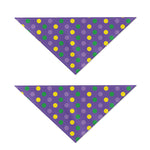 Mardi Gras Polka Dot Pattern Print Dog Bandana