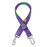 Mardi Gras Polka Dot Pattern Print Dog Seat Belt
