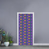 Mardi Gras Polka Dot Pattern Print Door Sticker