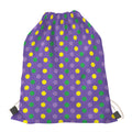 Mardi Gras Polka Dot Pattern Print Drawstring Bag