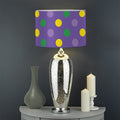 Mardi Gras Polka Dot Pattern Print Drum Lamp Shade