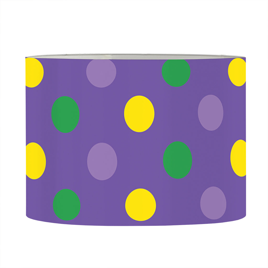 Mardi Gras Polka Dot Pattern Print Drum Lamp Shade