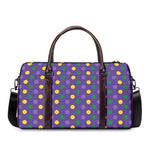 Mardi Gras Polka Dot Pattern Print Duffle Bag