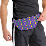 Mardi Gras Polka Dot Pattern Print Fanny Pack