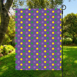 Mardi Gras Polka Dot Pattern Print Garden Flag