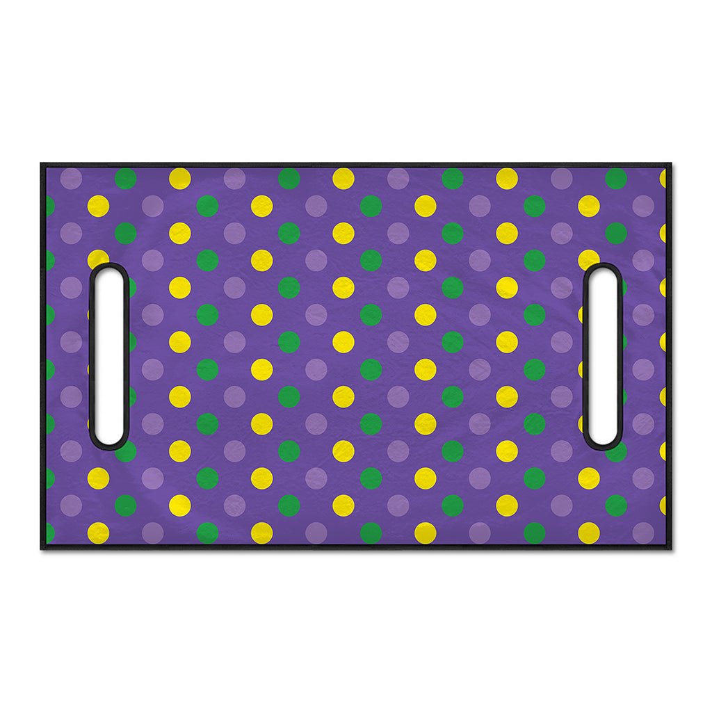 Mardi Gras Polka Dot Pattern Print Golf Cart Seat Cover