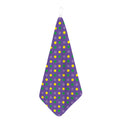 Mardi Gras Polka Dot Pattern Print Hand Towel