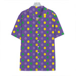 Mardi Gras Polka Dot Pattern Print Hawaiian Shirt
