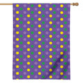 Mardi Gras Polka Dot Pattern Print House Flag