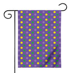Mardi Gras Polka Dot Pattern Print House Flag
