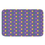 Mardi Gras Polka Dot Pattern Print Indoor Door Mat