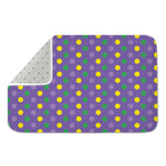 Mardi Gras Polka Dot Pattern Print Indoor Door Mat
