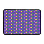 Mardi Gras Polka Dot Pattern Print Kitchen Mat