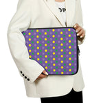 Mardi Gras Polka Dot Pattern Print Laptop Sleeve