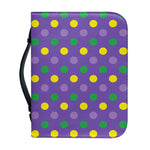 Mardi Gras Polka Dot Pattern Print Leather Bible Cover