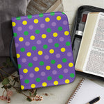 Mardi Gras Polka Dot Pattern Print Leather Bible Cover