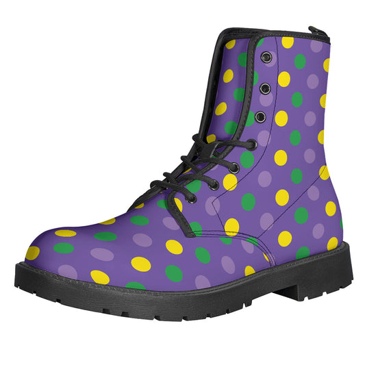 Mardi Gras Polka Dot Pattern Print Backpack