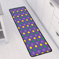 Mardi Gras Polka Dot Pattern Print Long Kitchen Mat