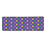 Mardi Gras Polka Dot Pattern Print Long Kitchen Mat
