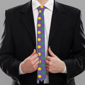 Mardi Gras Polka Dot Pattern Print Necktie